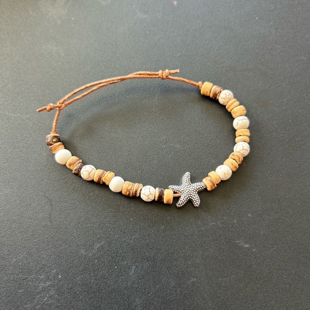 Starfish Charm Beaded Bracelet